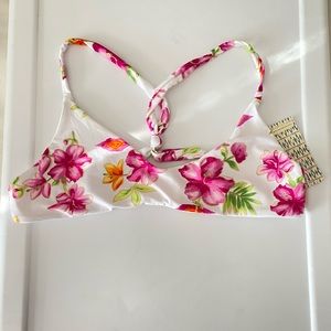 Frankie’s Bikinis Floral Tiny Bikini Top